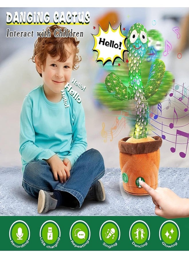 Sument "Dancing Cactus Fun: Baby Educational Talking Singing Wriggle Children Plush Electronic Toy - 120 Songs, Repeat What You Say, Relaxing & Enjoyable Gifts for Kids with Home Decoration Charm - Image 2